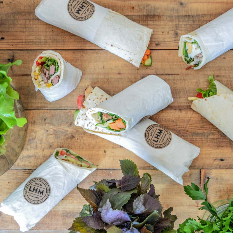 Business and office catering wraps in a variety of flavours
